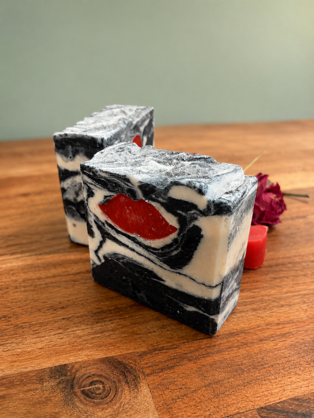 Charcoal Swirls Valentine Bar Soap